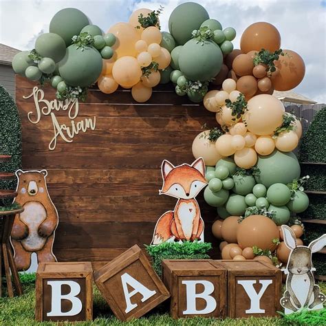 woodland baby shower decorations|More.